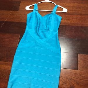 Turquoise bandage dress